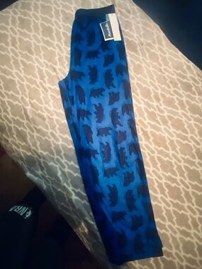 Calvin Klein Blue Bear-Print Kids Leggings